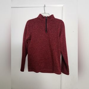 Urban Pipeline mens burgundy zip up collar sweater